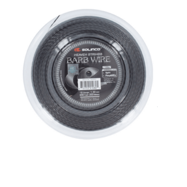 Solinco Barb Wire 16/1.30 Tennis String Reel (Black)