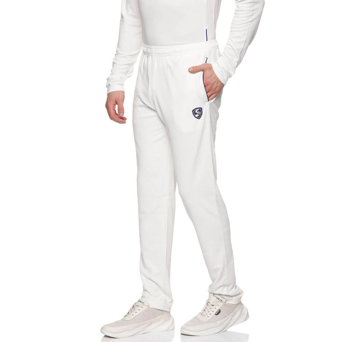 DSC Atmos Polyester Cricket Pant Size 32 (White/Navy) : Amazon.in: Clothing  & Accessories